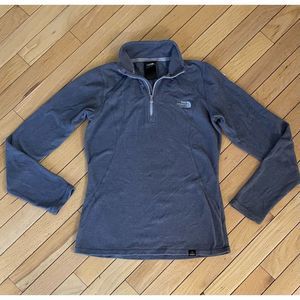 Womens Striped North Face 3/4 Zipper Athletic Jacket